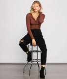 With fun and flirty details, Button-Front Ribbed Knit Henley Top shows off your unique style for a trendy outfit for the summer season!