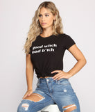 Good Witch Bad B*tch Black Graphic Tee