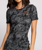 Tie Dye Frenzy Brushed Knit Mini Dress
