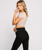 With fun and flirty details, Bad Influence Cropped Graphic Tee shows off your unique style for a trendy outfit for the summer season!