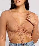 With fun and flirty details, Draw Me In Ribbed Crop Top shows off your unique style for a trendy outfit for the summer season!