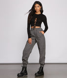 With fun and flirty details, Lace-Up Jersey Knit Crop Top shows off your unique style for a trendy outfit for the summer season!