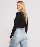 Blank Back on Pumpkin Patch Long Sleeve Cropped Graphic Tee