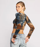 With fun and flirty details, Trendy Tie Dye Drawstring Crop Top shows off your unique style for a trendy outfit for the summer season!