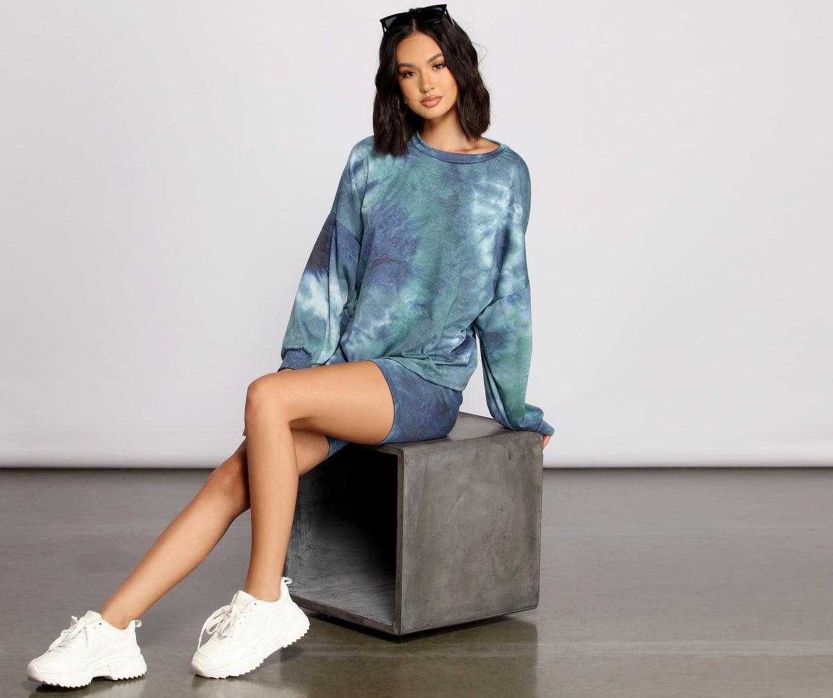 Good Vibes Oversized Long Sleeve Top