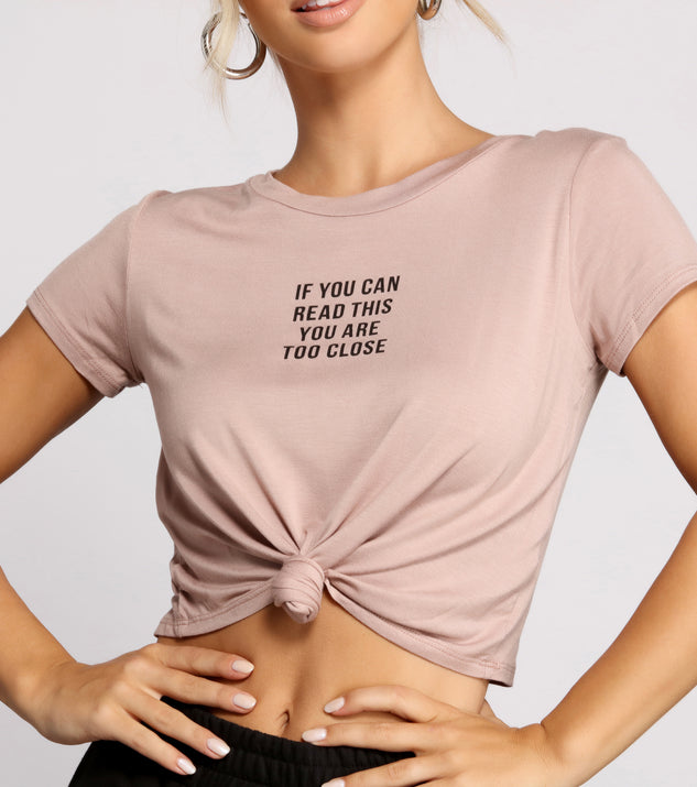 With fun and flirty details, Give Me Space Knot Hem Tee shows off your unique style for a trendy outfit for the summer season!