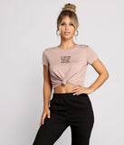 With fun and flirty details, Give Me Space Knot Hem Tee shows off your unique style for a trendy outfit for the summer season!
