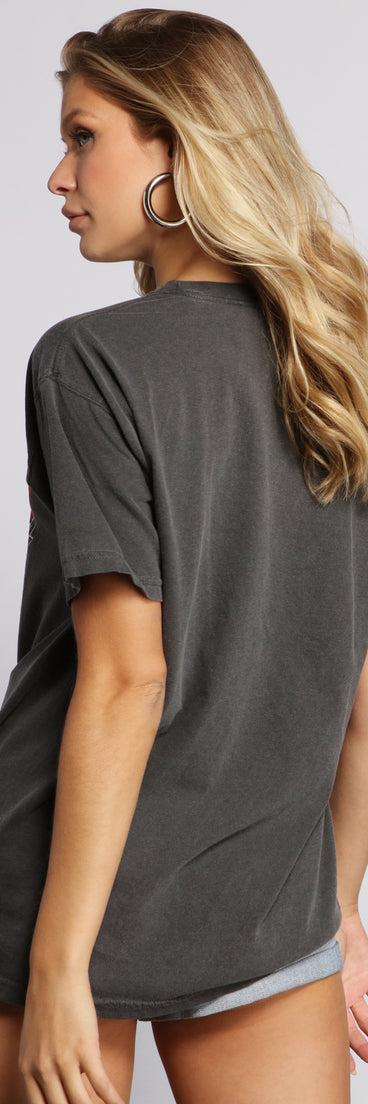 With fun and flirty details, Freedom Oversized Graphic Tee shows off your unique style for a trendy outfit for the summer season!