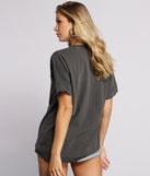 With fun and flirty details, Freedom Oversized Graphic Tee shows off your unique style for a trendy outfit for the summer season!
