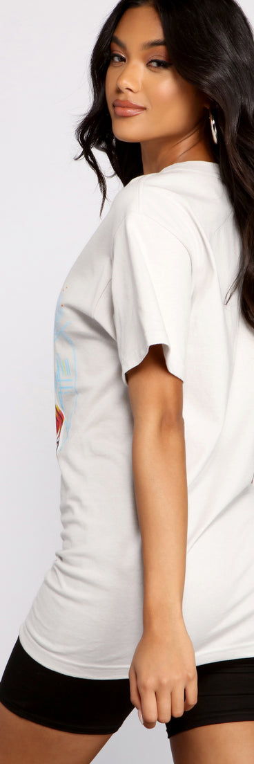 With fun and flirty details, Oversized Def Leppard Band Tee shows off your unique style for a trendy outfit for the summer season!