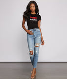 With fun and flirty details, Vote B*tches Graphic Tee Shirt shows off your unique style for a trendy outfit for the summer season!