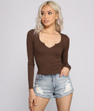With fun and flirty details, So Basic Notched Ribbed Knit Top shows off your unique style for a trendy outfit for the summer season!
