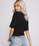 With fun and flirty details, Trendy Twist Knot Cotton Knit Top shows off your unique style for a trendy outfit for the summer season!