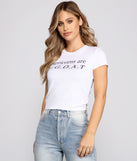 With fun and flirty details, Capricorns Are The Goat Graphic Tee Shirt shows off your unique style for a trendy outfit for the summer season!