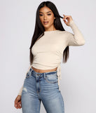 With fun and flirty details, Side Tie Ribbed Knit Crop Top shows off your unique style for a trendy outfit for the summer season!