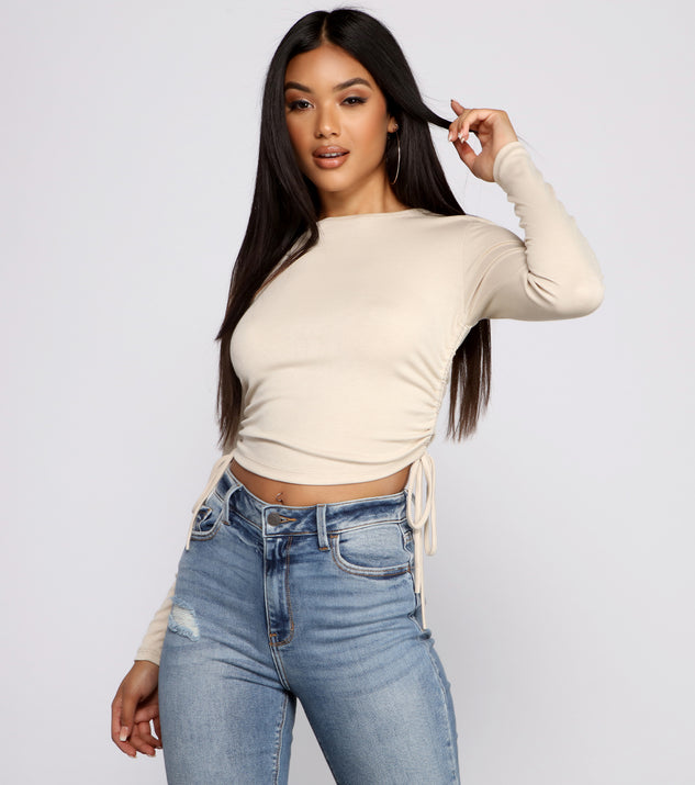 With fun and flirty details, Side Tie Ribbed Knit Crop Top shows off your unique style for a trendy outfit for the summer season!