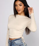 With fun and flirty details, Side Tie Ribbed Knit Crop Top shows off your unique style for a trendy outfit for the summer season!