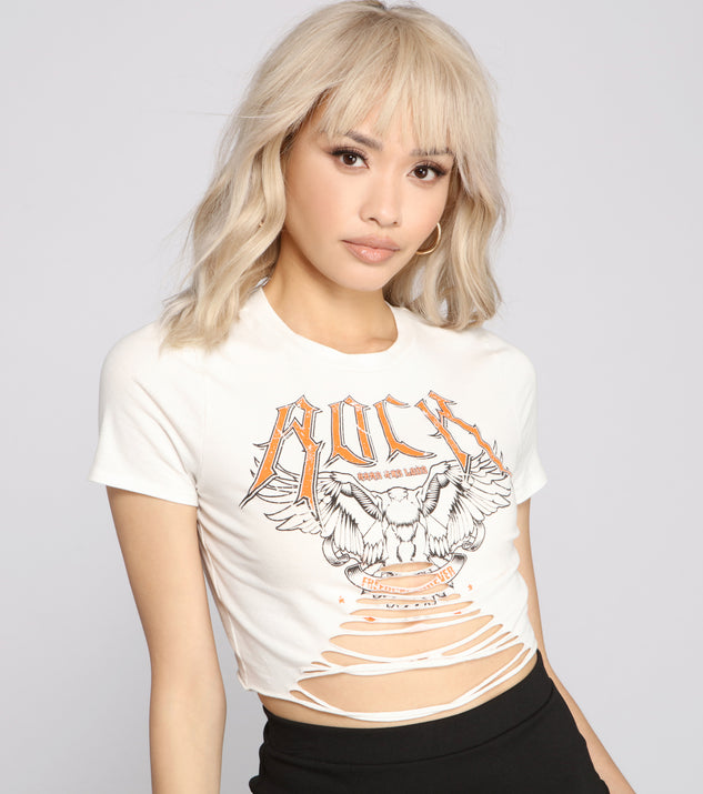 Band tee  Crop tshirt outfit, Tshirt outfits, Crop top outfits
