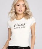 With fun and flirty details, Pisces Stylish Script Tee shows off your unique style for a trendy outfit for the summer season!