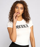 With fun and flirty details, Reina Graphic Tee Shirt shows off your unique style for a trendy outfit for the summer season!