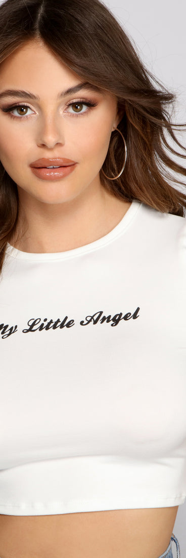 With fun and flirty details, My Little Angel Graphic Tee Shirt shows off your unique style for a trendy outfit for the summer season!