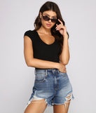 With fun and flirty details, Basic Ribbed Knit Compression Bodysuit shows off your unique style for a trendy outfit for the summer season!