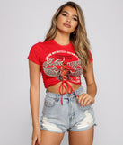 With fun and flirty details, Such A Babe Lace-Up Graphic Tee shows off your unique style for a trendy outfit for the summer season!