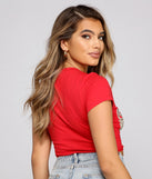With fun and flirty details, Such A Babe Lace-Up Graphic Tee shows off your unique style for a trendy outfit for the summer season!