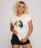 With fun and flirty details, Rainbow Lip Glam Graphic Tee shows off your unique style for a trendy outfit for the summer season!