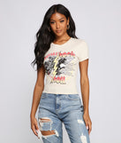 With fun and flirty details, Rock On Graphic Tee Shirt shows off your unique style for a trendy outfit for the summer season!