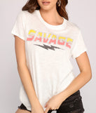 With fun and flirty details, Such A Savage Graphic Tee shows off your unique style for a trendy outfit for the summer season!