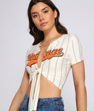 With fun and flirty details, So Vintage Graphic Baseball Top shows off your unique style for a trendy outfit for the summer season!