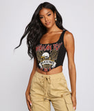 Hit The Road Graphic Bustier is a trendy pick to create 2023 festival outfits, festival dresses, outfits for concerts or raves, and complete your best party outfits!
