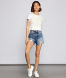 With fun and flirty details, Peace And Love Graphic Tee shows off your unique style for a trendy outfit for the summer season!