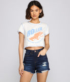 With fun and flirty details, Vintage Roller Skate Graphic Tee shows off your unique style for a trendy outfit for the summer season!