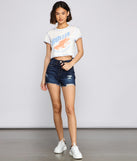 With fun and flirty details, Vintage Roller Skate Graphic Tee shows off your unique style for a trendy outfit for the summer season!