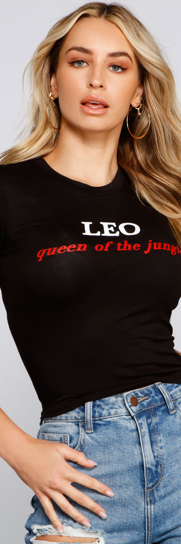 With fun and flirty details, Queen Of The Jungle Leo Graphic Tee shows off your unique style for a trendy outfit for the summer season!