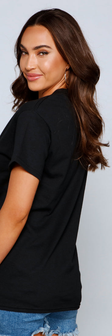 With fun and flirty details, Dance Again JLo Graphic Tee Shirt shows off your unique style for a trendy outfit for the summer season!