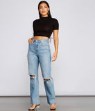 With fun and flirty details, Back To Basics Lace Up Ribbed Knit Top shows off your unique style for a trendy outfit for the summer season!