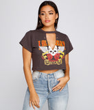 Edgy Babe Cutout Crop Top is a trendy pick to create 2023 festival outfits, festival dresses, outfits for concerts or raves, and complete your best party outfits!