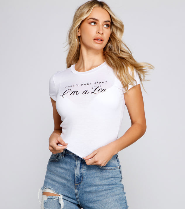 With fun and flirty details, I'm A Leo Graphic Tee shows off your unique style for a trendy outfit for the summer season!