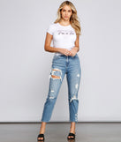 With fun and flirty details, I'm A Leo Graphic Tee shows off your unique style for a trendy outfit for the summer season!