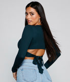 With fun and flirty details, the Go With It Ribbed Knit Crop Top shows off your unique style for a trendy outfit for summer!