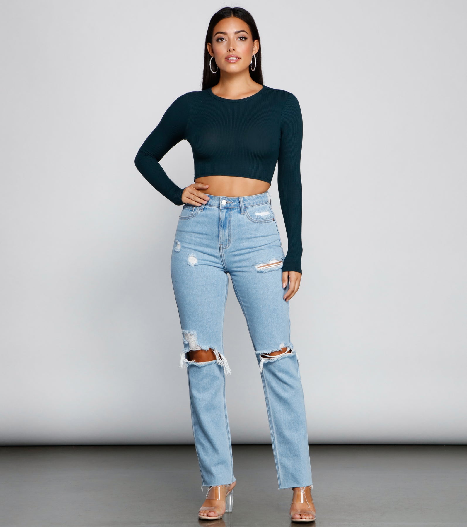 Go With It Ribbed Knit Crop Top & Windsor