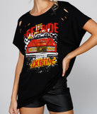 With fun and flirty details, Born For Speed Distressed Graphic Tee shows off your unique style for a trendy outfit for the summer season!