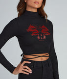 With fun and flirty details, Brave And Bold Dragon Lace Up Crop Top shows off your unique style for a trendy outfit for the summer season!