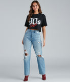 With fun and flirty details, 90's Babe Crop Tee shows off your unique style for a trendy outfit for the summer season!