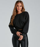 With fun and flirty details, Casual-Chic Fleece Crop Top shows off your unique style for a trendy outfit for the summer season!