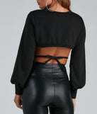 With fun and flirty details, Casual-Chic Fleece Crop Top shows off your unique style for a trendy outfit for the summer season!