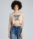 Vintage America Cropped Sweatshirt is a trendy pick to create 2023 festival outfits, festival dresses, outfits for concerts or raves, and complete your best party outfits!